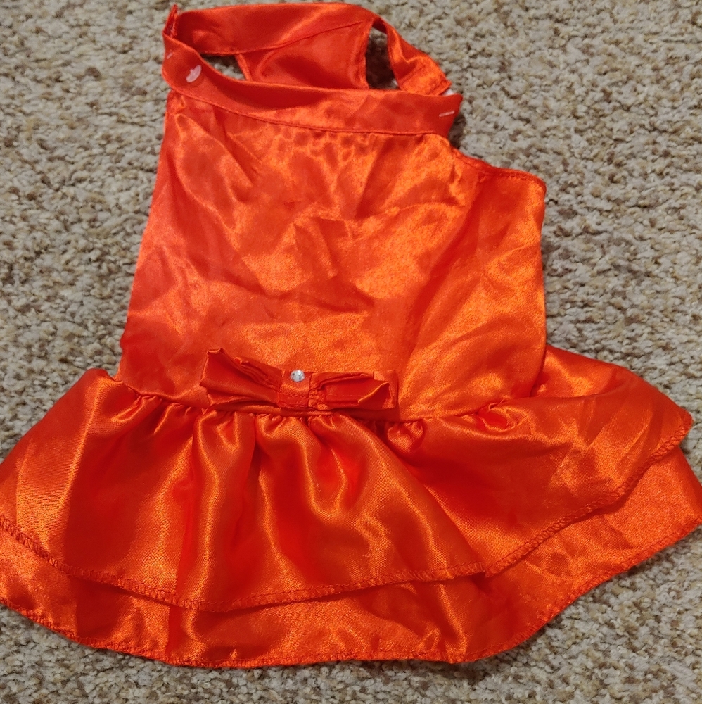 Satin dog dress(small)